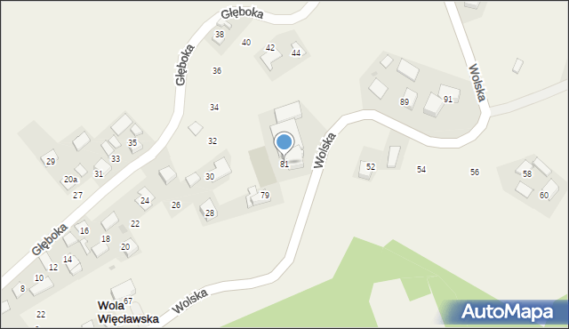 Wola Więcławska, Wolska, 81, mapa Wola Więcławska
