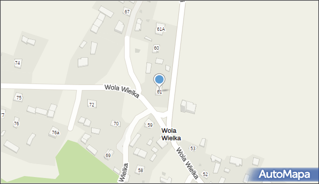 Wola Wielka, Wola Wielka, 61, mapa Wola Wielka