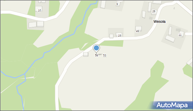 Wola Wieruszycka, Wola Wieruszycka, 54, mapa Wola Wieruszycka