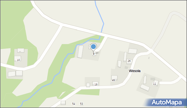 Wola Wieruszycka, Wola Wieruszycka, 9, mapa Wola Wieruszycka