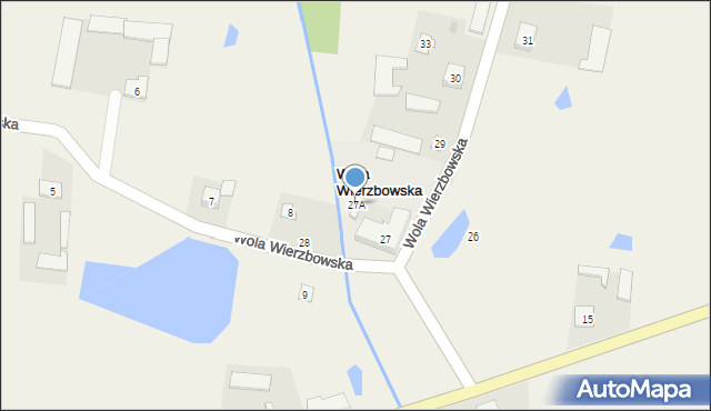 Wola Wierzbowska, Wola Wierzbowska, 27A, mapa Wola Wierzbowska