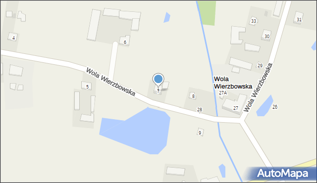 Wola Wierzbowska, Wola Wierzbowska, 7, mapa Wola Wierzbowska