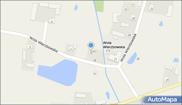 Wola Wierzbowska, Wola Wierzbowska, 8, mapa Wola Wierzbowska