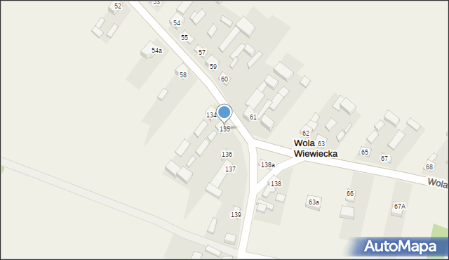 Wola Wiewiecka, Wola Wiewiecka, 135, mapa Wola Wiewiecka