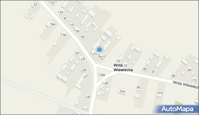 Wola Wiewiecka, Wola Wiewiecka, 61a, mapa Wola Wiewiecka