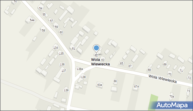 Wola Wiewiecka, Wola Wiewiecka, 62, mapa Wola Wiewiecka