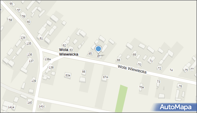 Wola Wiewiecka, Wola Wiewiecka, 67, mapa Wola Wiewiecka