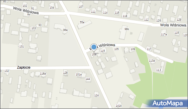 Wola Wiśniowa, Wola Wiśniowa, 108, mapa Wola Wiśniowa