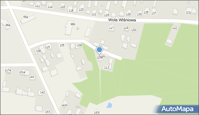 Wola Wiśniowa, Wola Wiśniowa, 113a, mapa Wola Wiśniowa