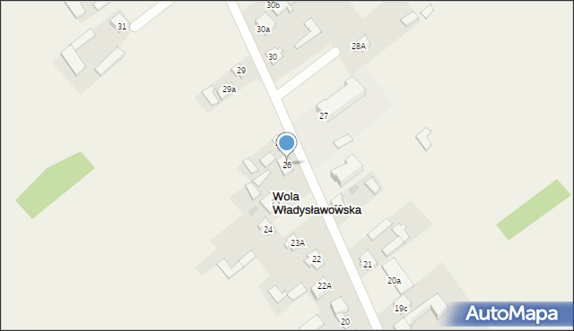 Wola Władysławowska, Wola Władysławowska, 26, mapa Wola Władysławowska