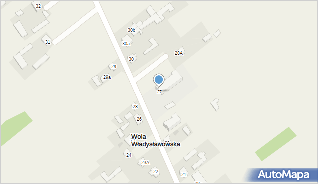 Wola Władysławowska, Wola Władysławowska, 27, mapa Wola Władysławowska