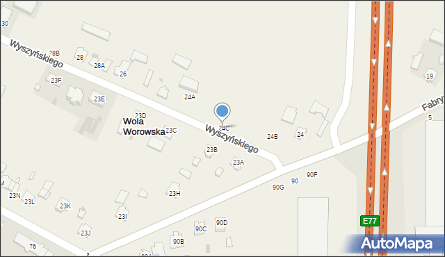 Wola Worowska, Wola Worowska, 24C, mapa Wola Worowska