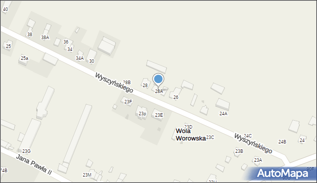 Wola Worowska, Wola Worowska, 28A, mapa Wola Worowska