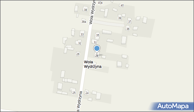 Wola Wydrzyna, Wola Wydrzyna, 28, mapa Wola Wydrzyna