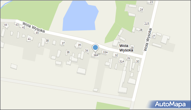 Wola Wysoka, Wola Wysoka, 34A, mapa Wola Wysoka