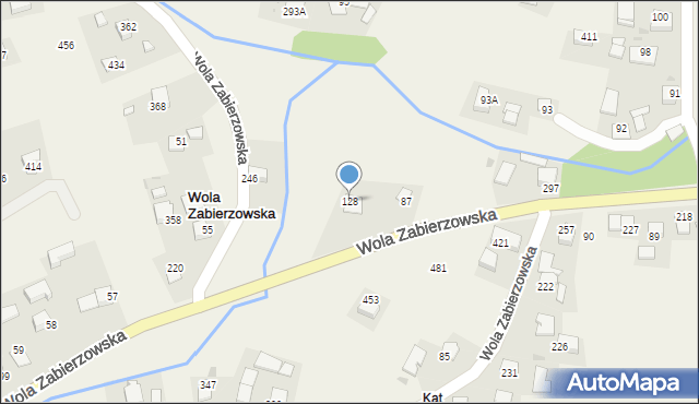 Wola Zabierzowska, Wola Zabierzowska, 128, mapa Wola Zabierzowska