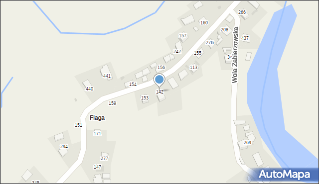 Wola Zabierzowska, Wola Zabierzowska, 142, mapa Wola Zabierzowska