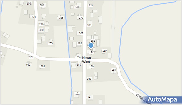 Wola Zabierzowska, Wola Zabierzowska, 184, mapa Wola Zabierzowska