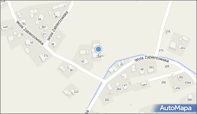 Wola Zabierzowska, Wola Zabierzowska, 234, mapa Wola Zabierzowska