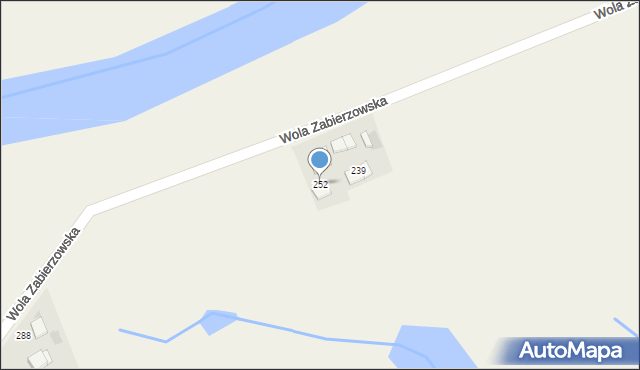 Wola Zabierzowska, Wola Zabierzowska, 252, mapa Wola Zabierzowska