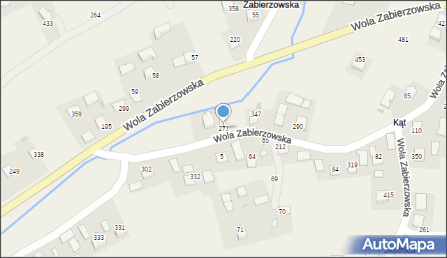 Wola Zabierzowska, Wola Zabierzowska, 271, mapa Wola Zabierzowska