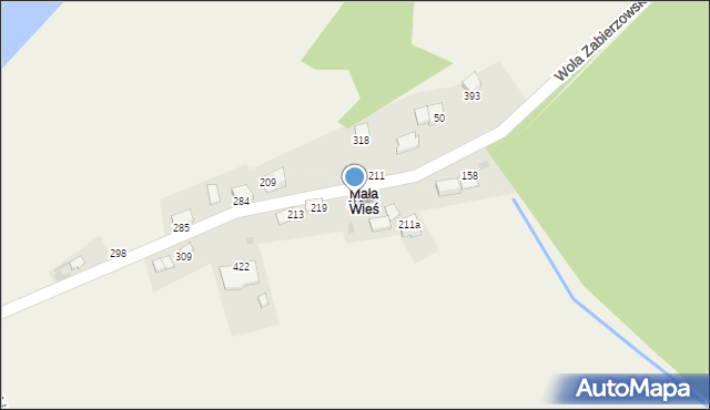 Wola Zabierzowska, Wola Zabierzowska, 313, mapa Wola Zabierzowska