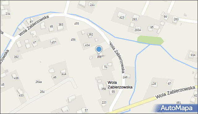 Wola Zabierzowska, Wola Zabierzowska, 368, mapa Wola Zabierzowska