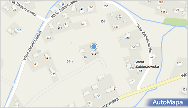 Wola Zabierzowska, Wola Zabierzowska, 414, mapa Wola Zabierzowska