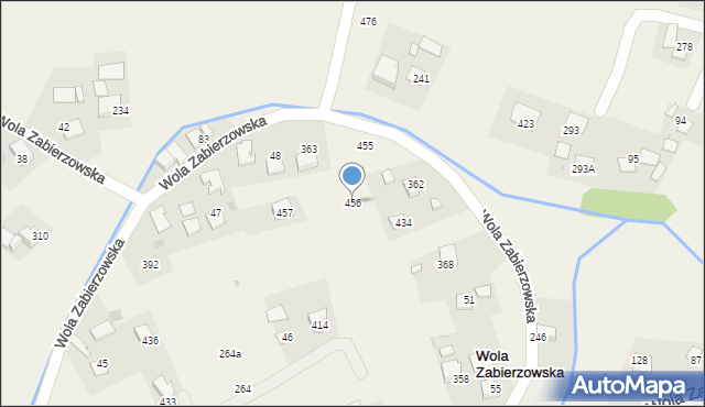 Wola Zabierzowska, Wola Zabierzowska, 456, mapa Wola Zabierzowska