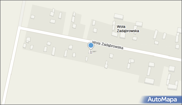 Wola Zadąbrowska, Wola Zadąbrowska, 11, mapa Wola Zadąbrowska