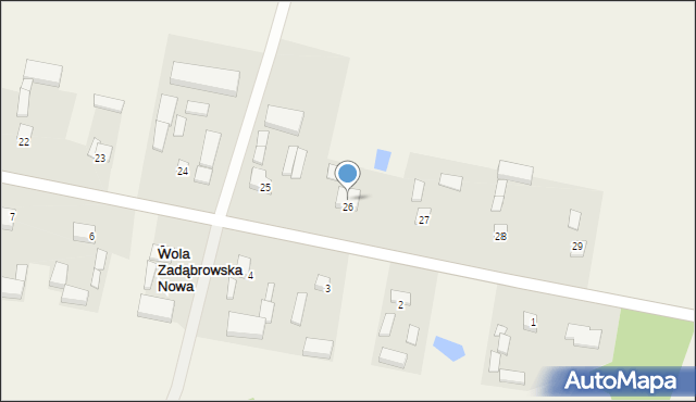 Wola Zadąbrowska, Wola Zadąbrowska, 26, mapa Wola Zadąbrowska