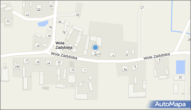 Wola Zadybska, Wola Zadybska, 10, mapa Wola Zadybska