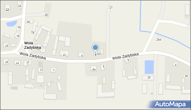 Wola Zadybska, Wola Zadybska, 8, mapa Wola Zadybska
