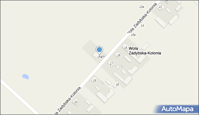 Wola Zadybska-Kolonia, Wola Zadybska-Kolonia, 17a, mapa Wola Zadybska-Kolonia