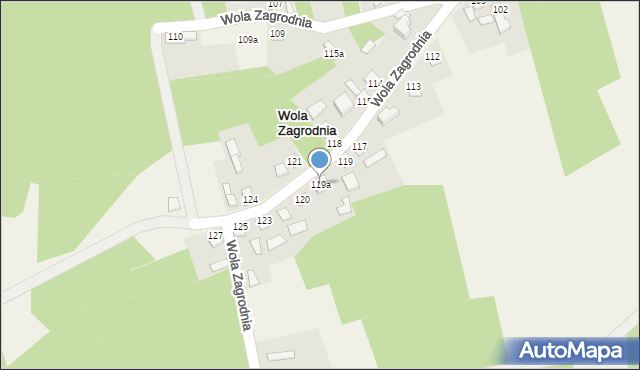 Wola Zagrodnia, Wola Zagrodnia, 119a, mapa Wola Zagrodnia