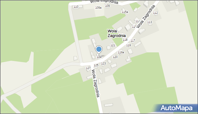 Wola Zagrodnia, Wola Zagrodnia, 124, mapa Wola Zagrodnia