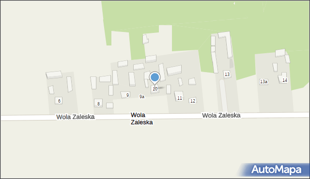 Wola Zaleska, Wola Zaleska, 10, mapa Wola Zaleska