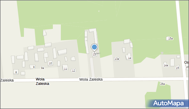 Wola Zaleska, Wola Zaleska, 13, mapa Wola Zaleska