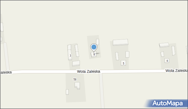 Wola Zaleska, Wola Zaleska, 4, mapa Wola Zaleska