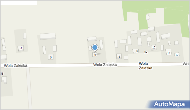 Wola Zaleska, Wola Zaleska, 6, mapa Wola Zaleska
