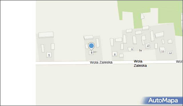 Wola Zaleska, Wola Zaleska, 6, mapa Wola Zaleska