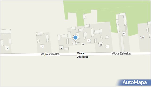 Wola Zaleska, Wola Zaleska, 9, mapa Wola Zaleska