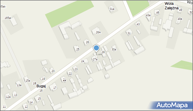 Wola Załężna, Wola Załężna, 28, mapa Wola Załężna