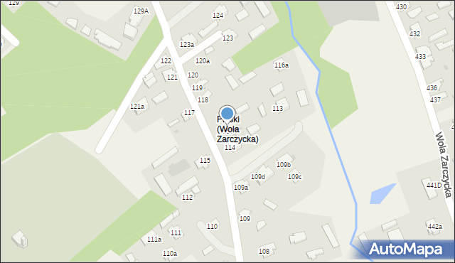 Wola Zarczycka, Wola Zarczycka, 116, mapa Wola Zarczycka