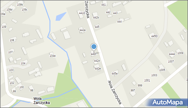 Wola Zarczycka, Wola Zarczycka, 442c, mapa Wola Zarczycka