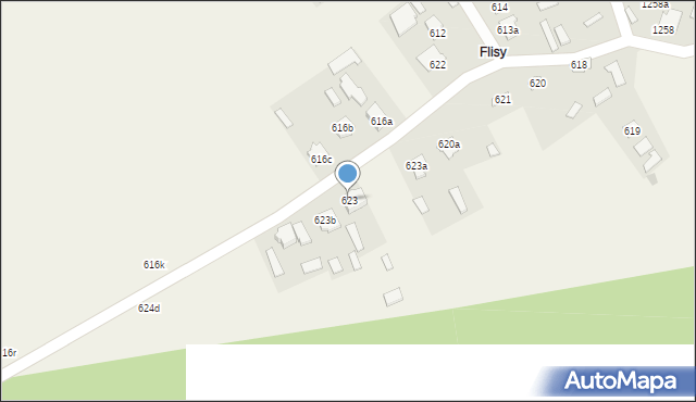 Wola Zarczycka, Wola Zarczycka, 623, mapa Wola Zarczycka