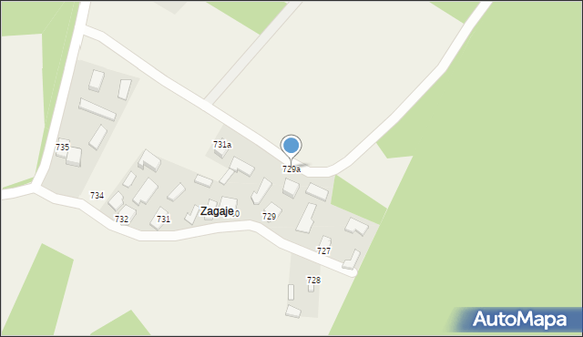 Wola Zarczycka, Wola Zarczycka, 729a, mapa Wola Zarczycka
