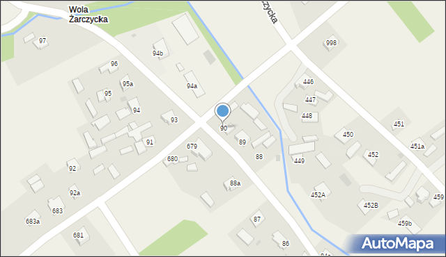 Wola Zarczycka, Wola Zarczycka, 90, mapa Wola Zarczycka