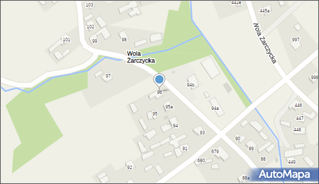 Wola Zarczycka, Wola Zarczycka, 96, mapa Wola Zarczycka