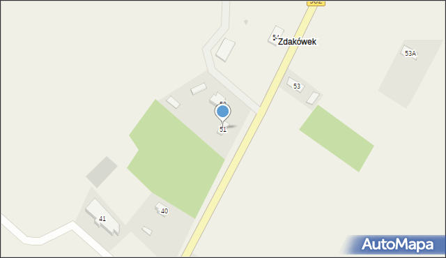 Wola Zdakowska, Wola Zdakowska, 51, mapa Wola Zdakowska